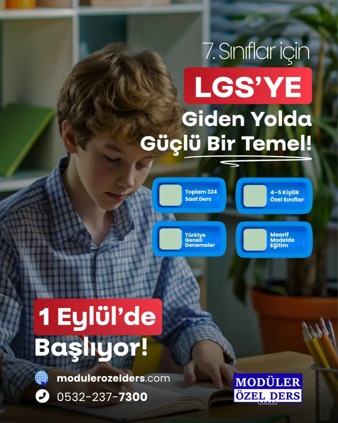 Modüler Özel Ders — 7. sınıflar için LGS hazırlık programı duyuru postu