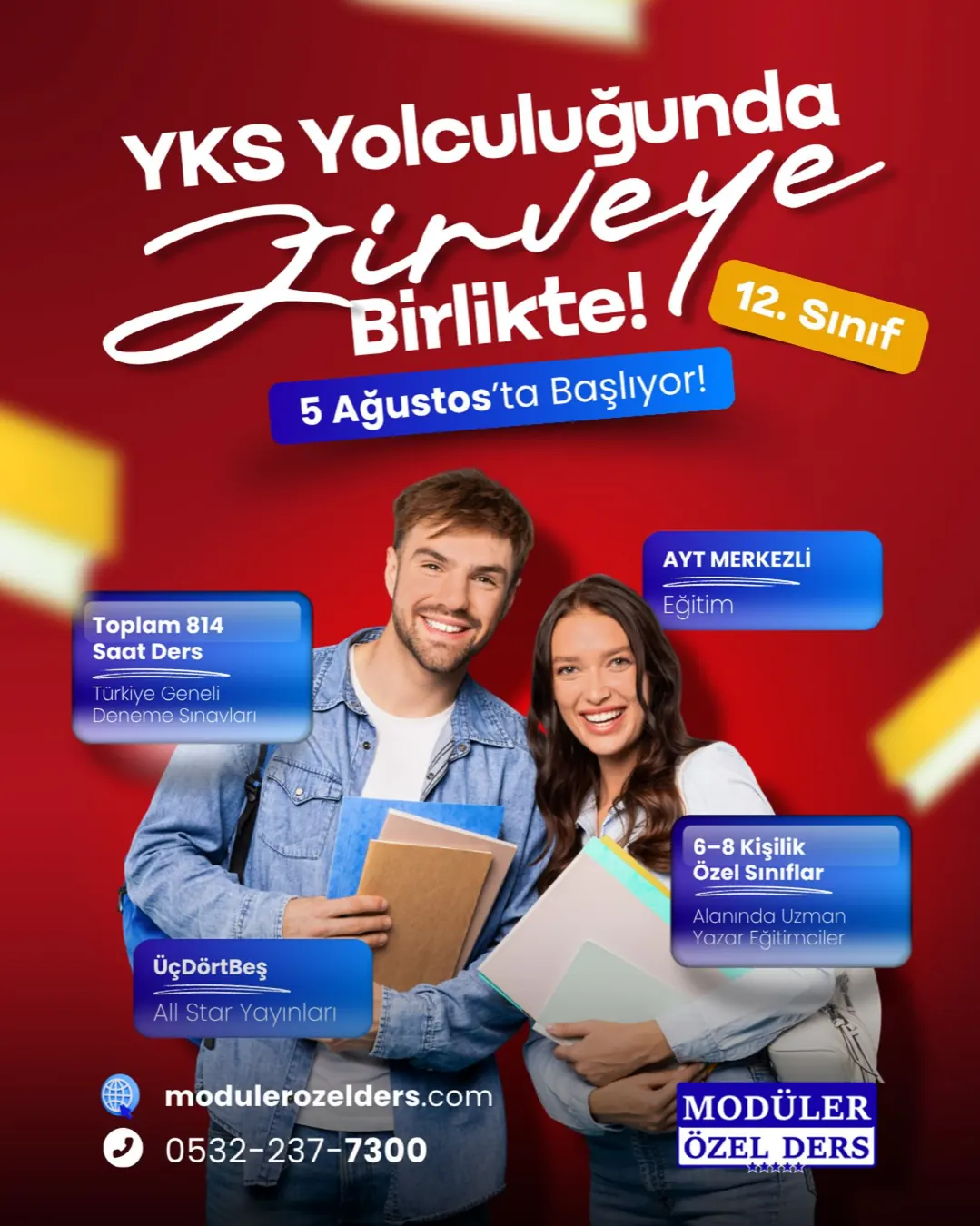 Modüler Özel Ders — 12. sınıflar için YKS hazırlık programı duyuru postu