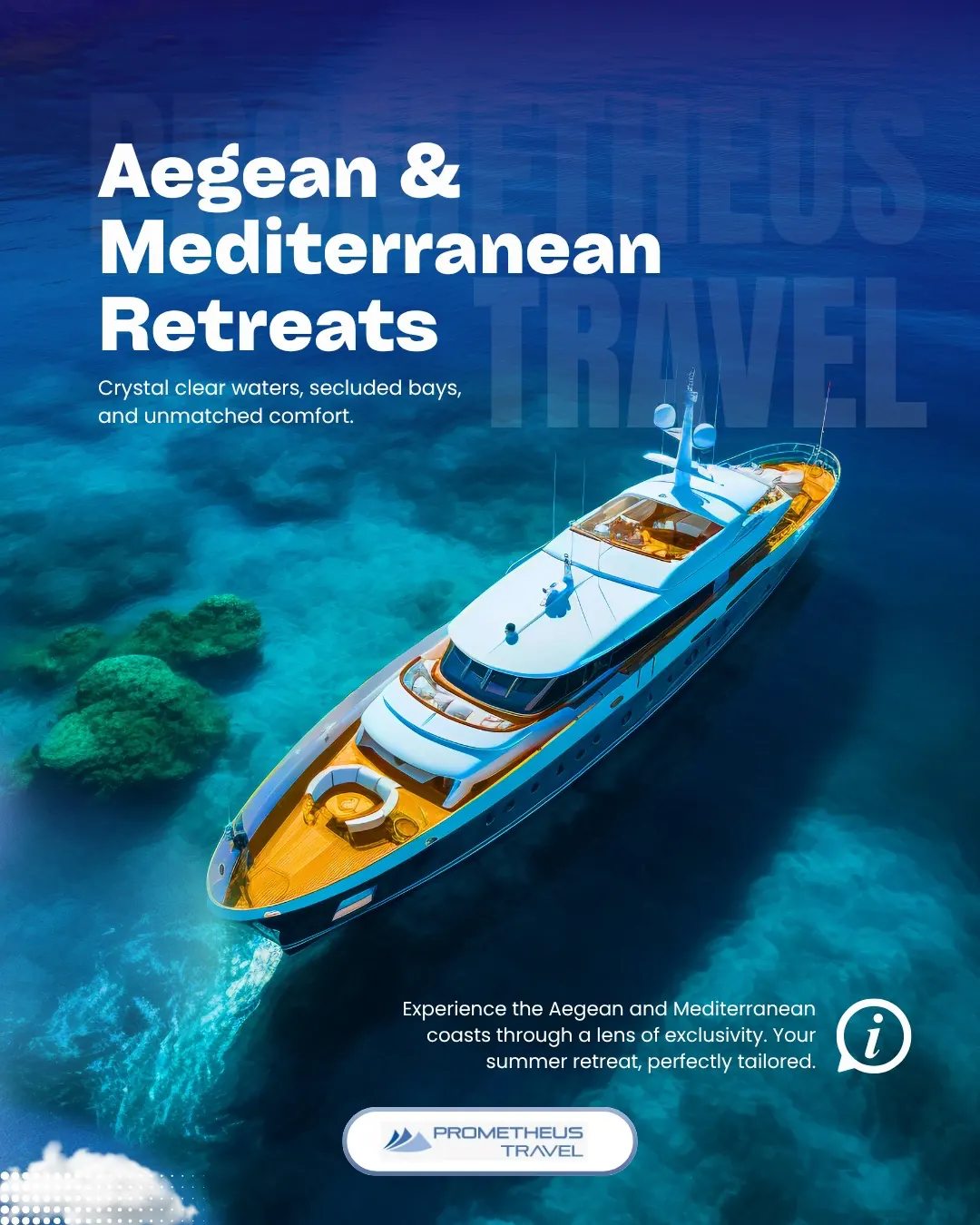 Prometheus Travel — Ege ve Akdeniz özel yat kaçamaklarını tanıtan post
