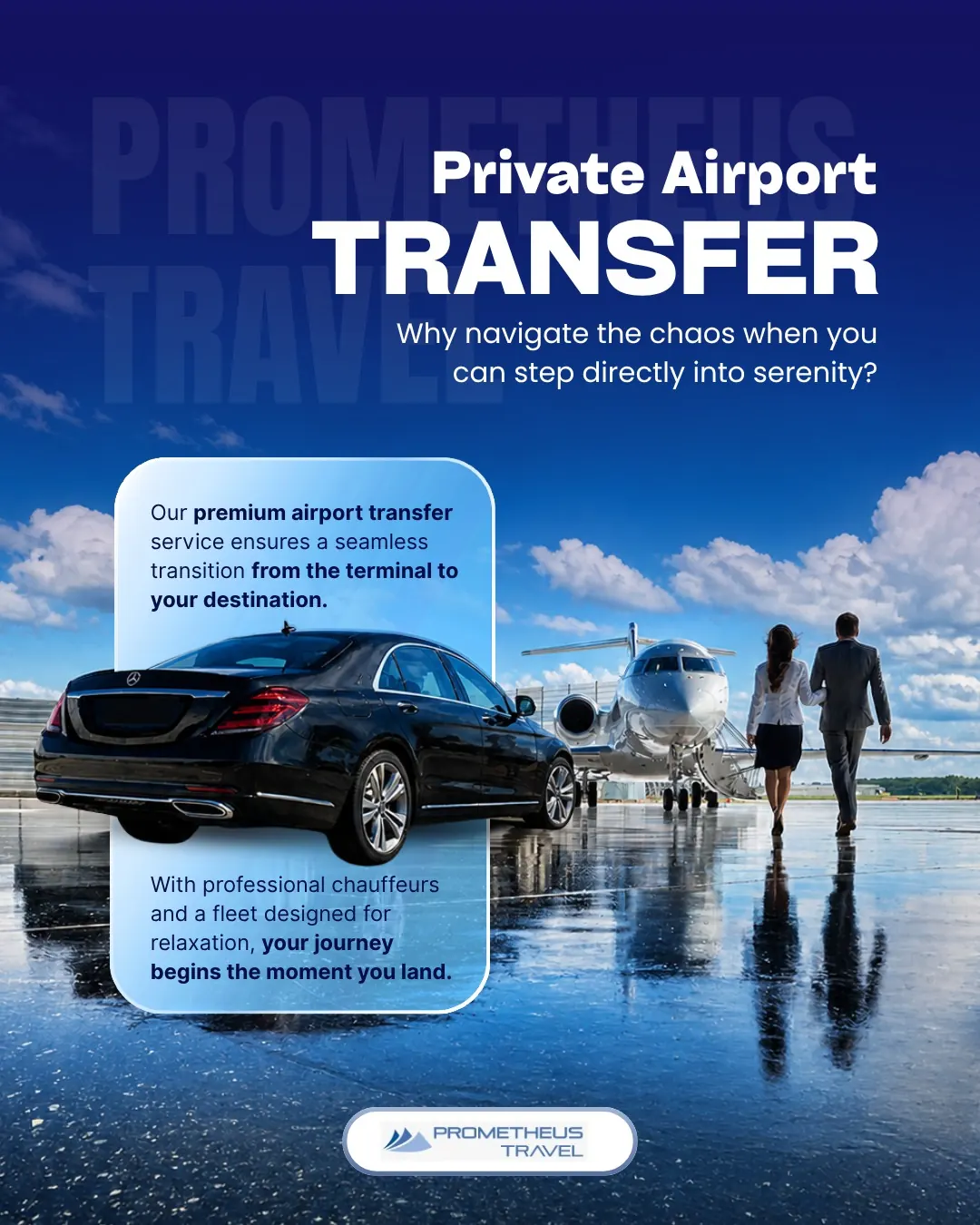 Prometheus Travel — Özel havalimanı transfer hizmetini anlatan post