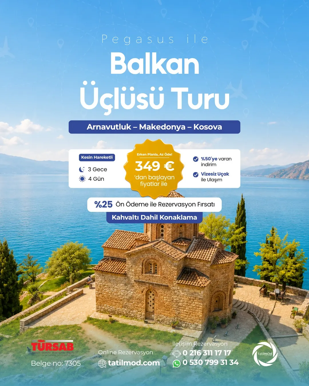 Tatilmod — Arnavutluk, Makedonya ve Kosova kapsayan Balkan turu kampanya postu