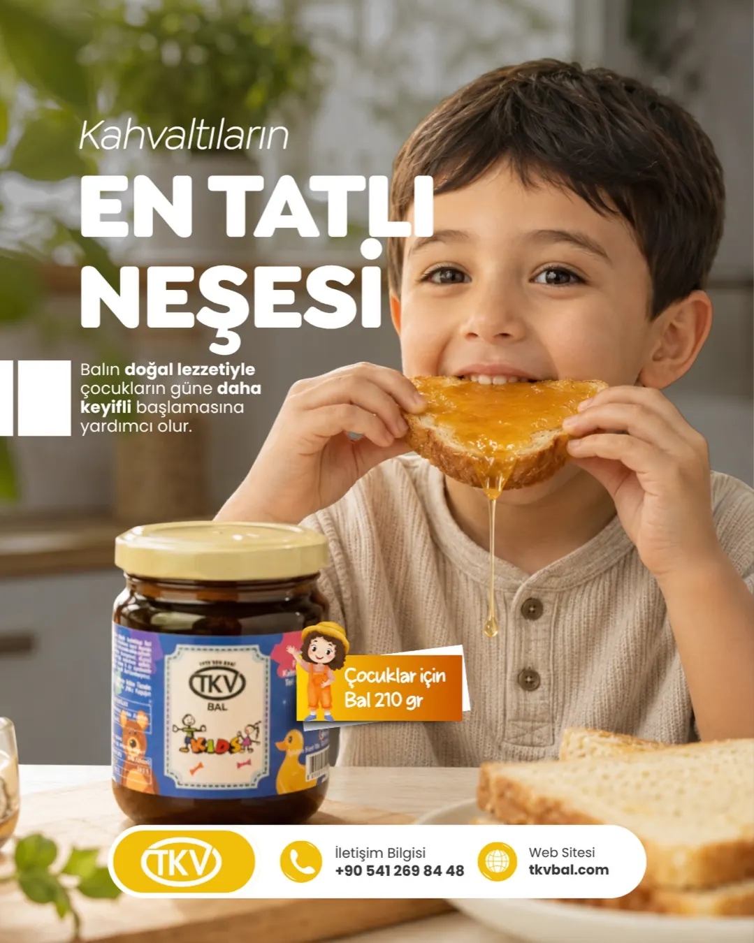 TKV Bal — Çocuklara özel bal ürününü tanıtan post