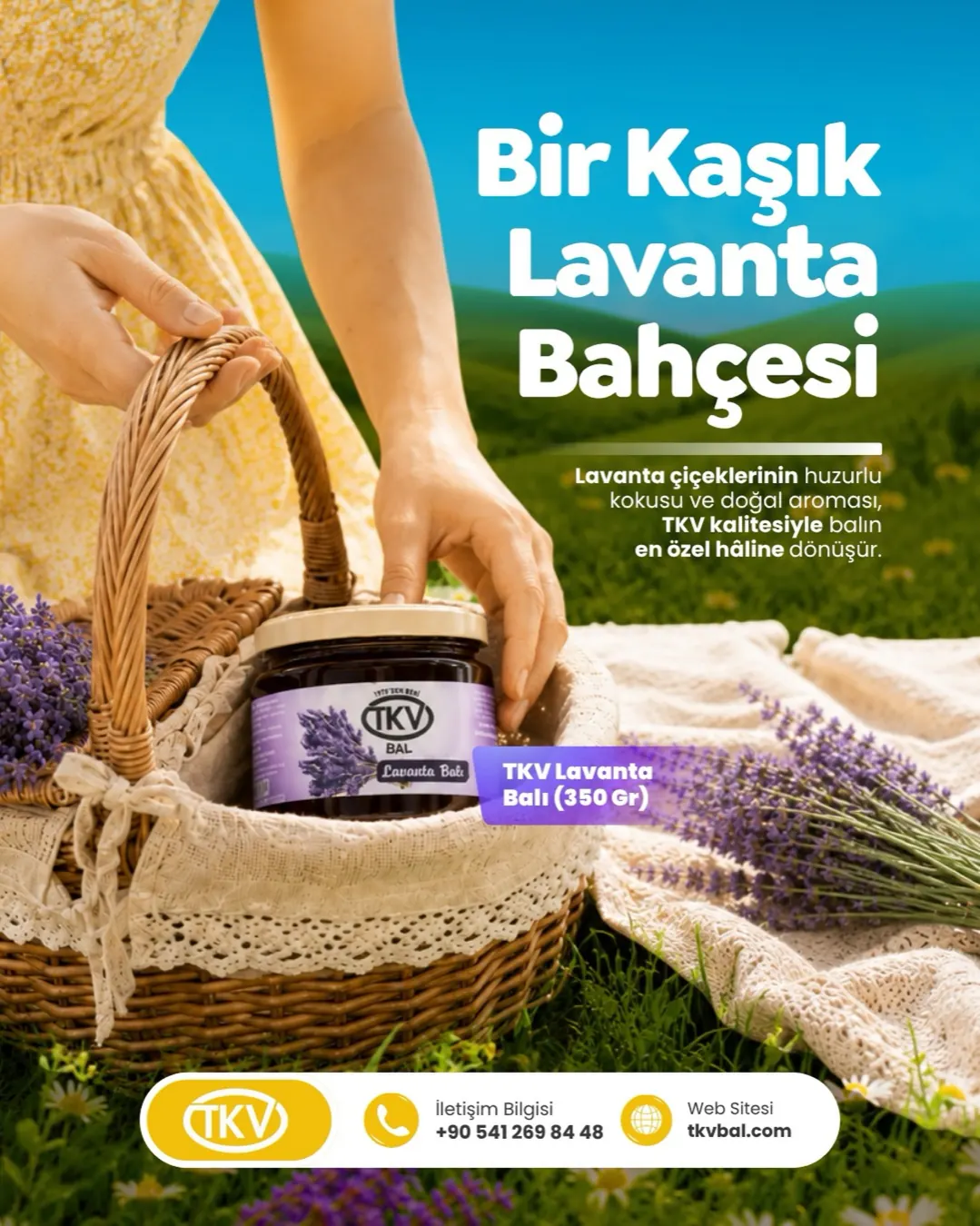 TKV Bal — Lavanta balı ürün tanıtım postu