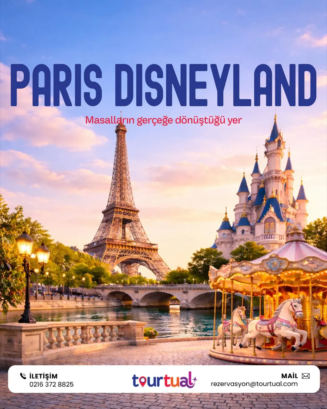 Tourtual — Paris Disneyland turu tanıtım postu